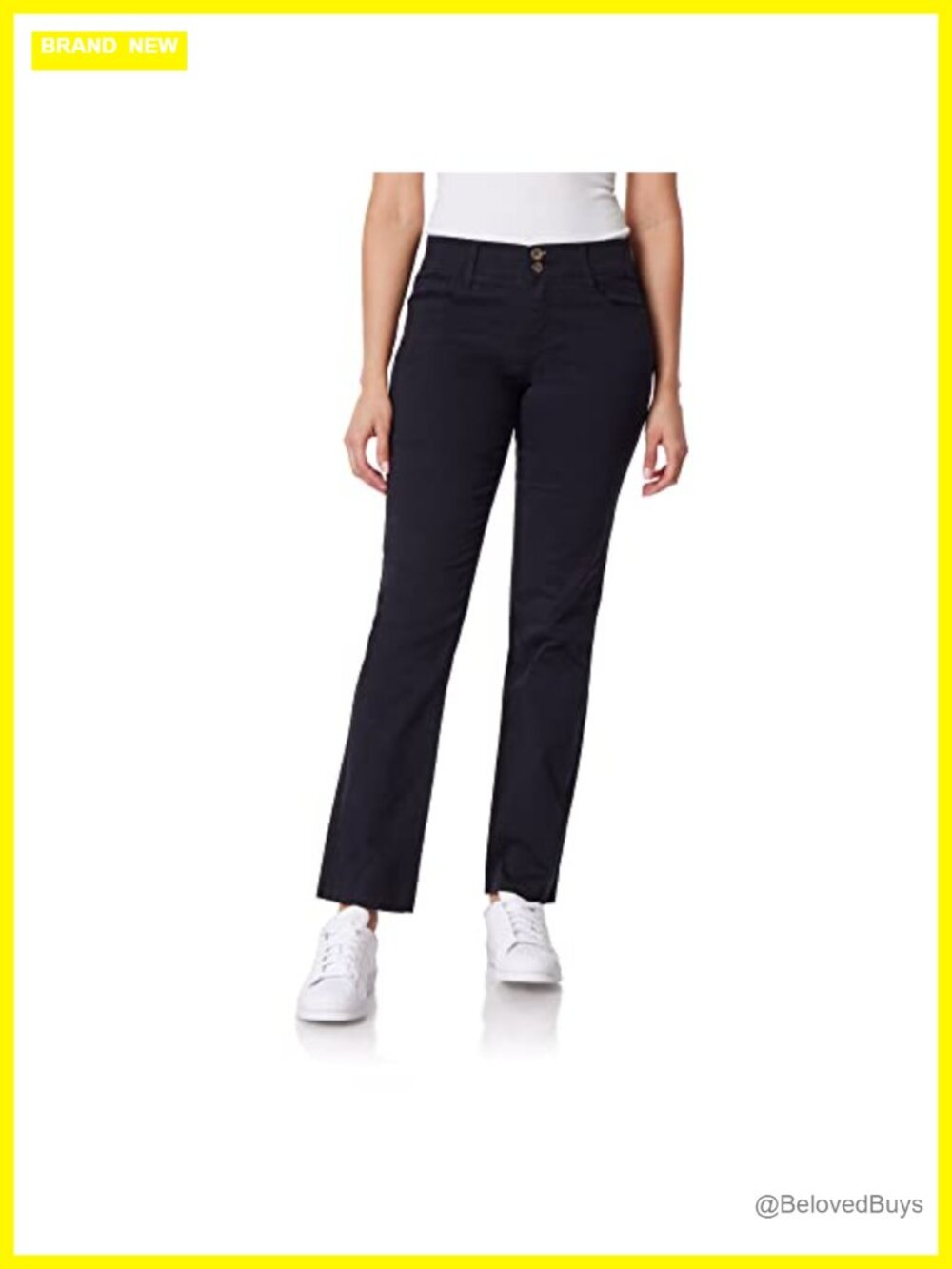 Curvy Bootcut Mid-Rise Twill Pants